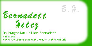 bernadett hilcz business card